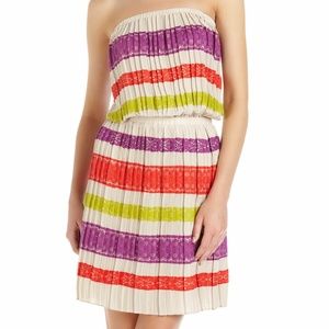 BCBG Maxazria Mateo Lace Applique Crepe Dress